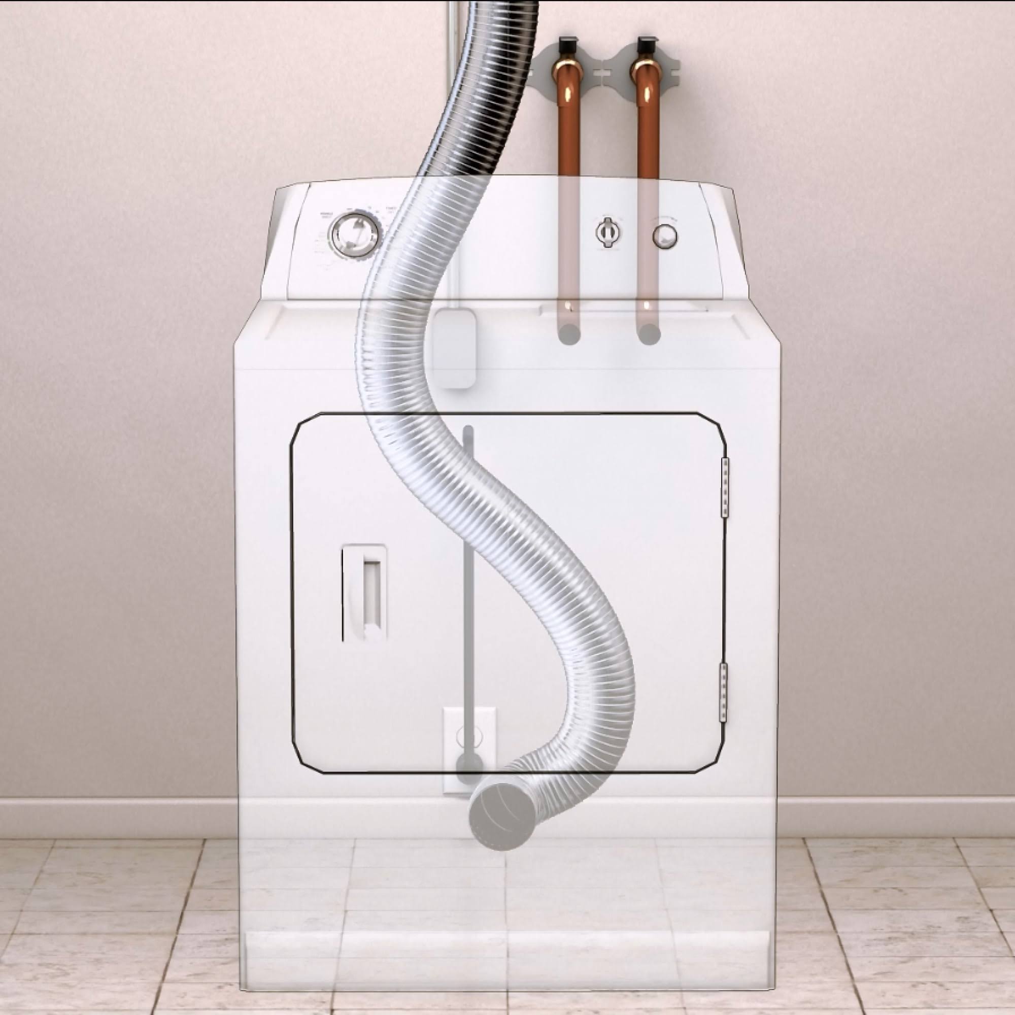 Lambro 1790033 Rigiflex 4-in x 96-in Aluminum Semi-Rigid Flexible Duct