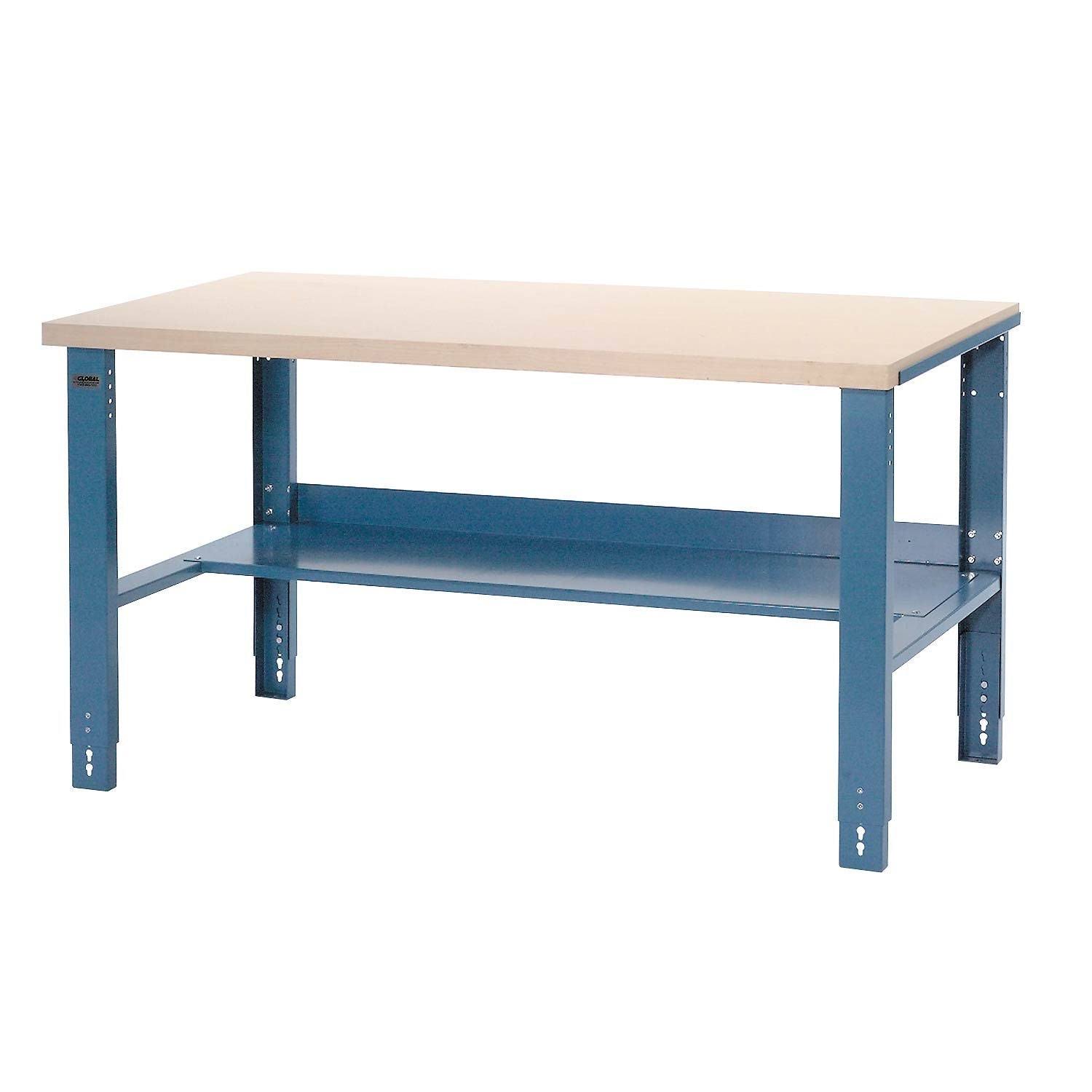 Global Industries 606795 60 x 30 in. Industrial Workbench Plastic Laminate Square Edge- Blue