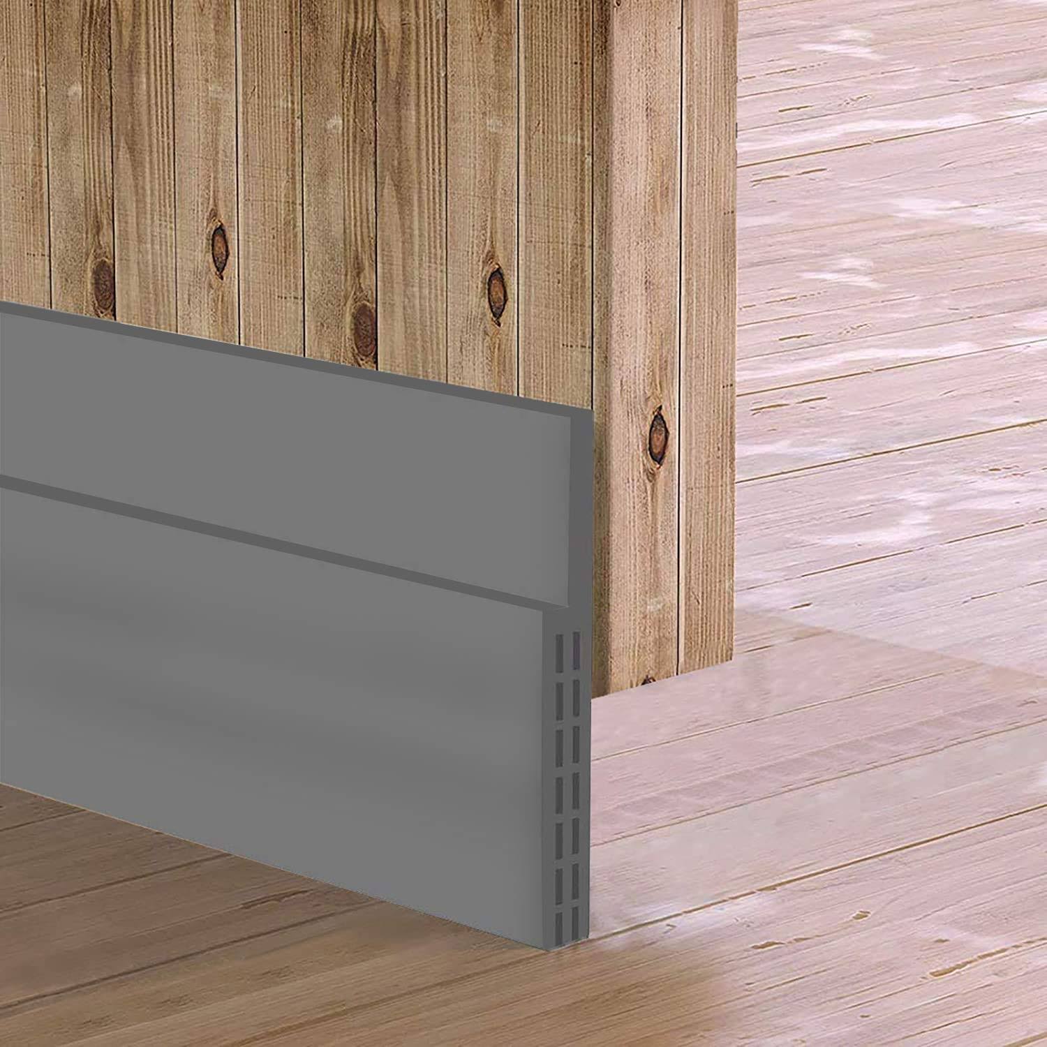 Sysmie [New Upgrade] Huge Gap Door Draft Stopper, 3-2/5 inchw Widened Door Sweep for Interior and Exterior Doors- Guard Against Drafts, Dust, Noise and