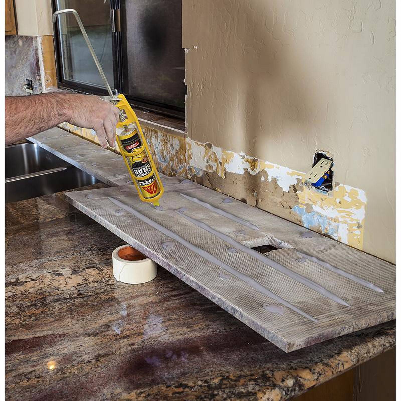 SikaBond Ultimate Grab Adhesive, 10.1 fl. oz Cartridge, Gray 476098