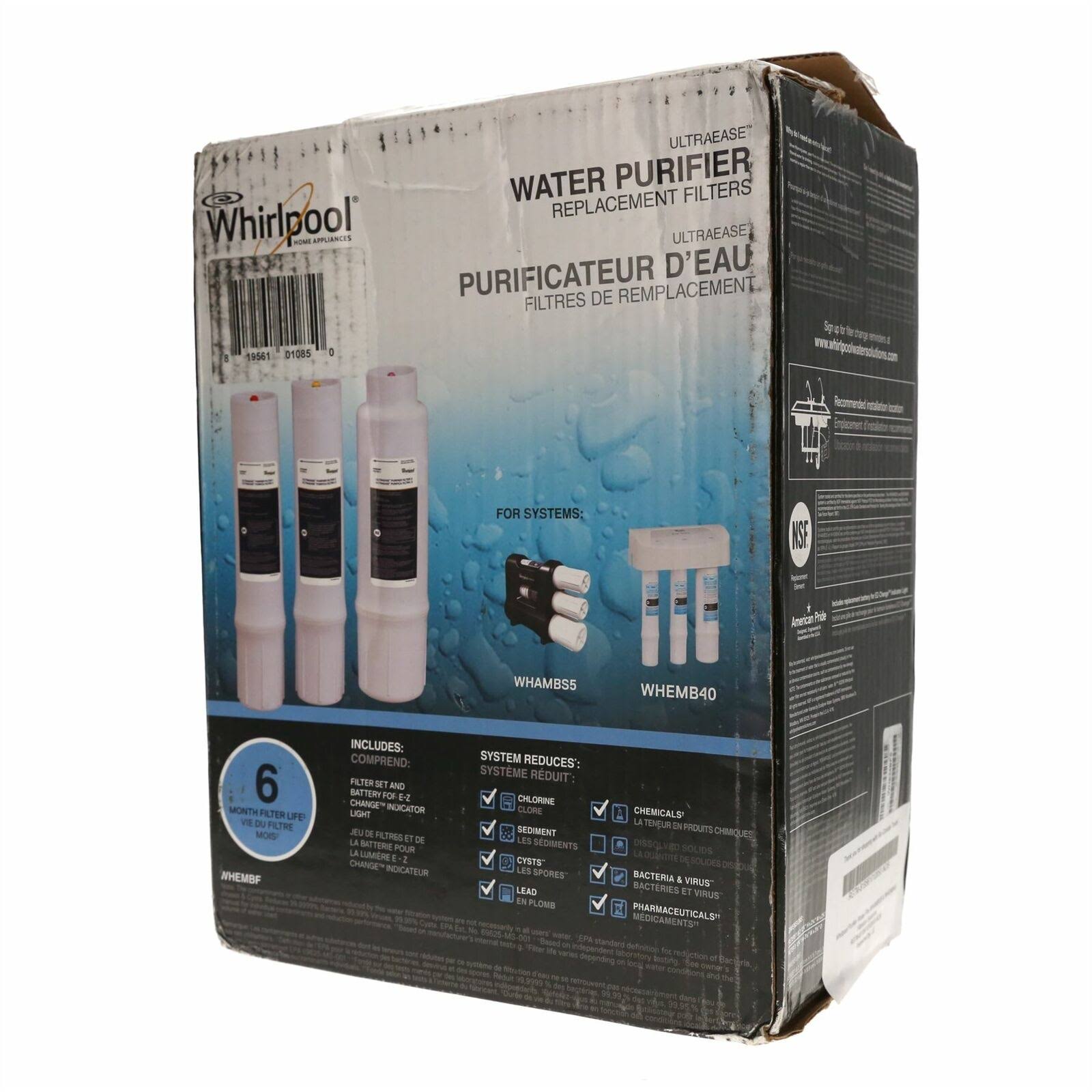 Whirlpool Water Purifier Replacement Filters WHEMBF for WHEMB40