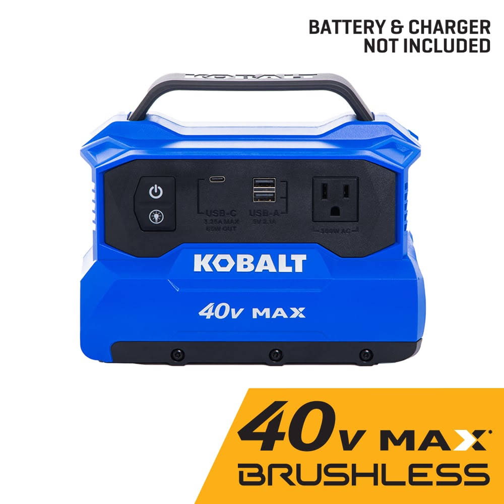 Kobalt Gen4 300-Watt Portable Power Station in Blue | KPI 1040-03