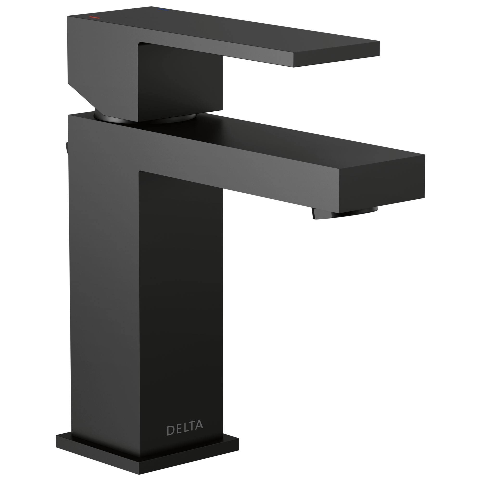 Delta 567LF BLGPM PP Modern Single Handle Lavatory Faucet in Matte Black