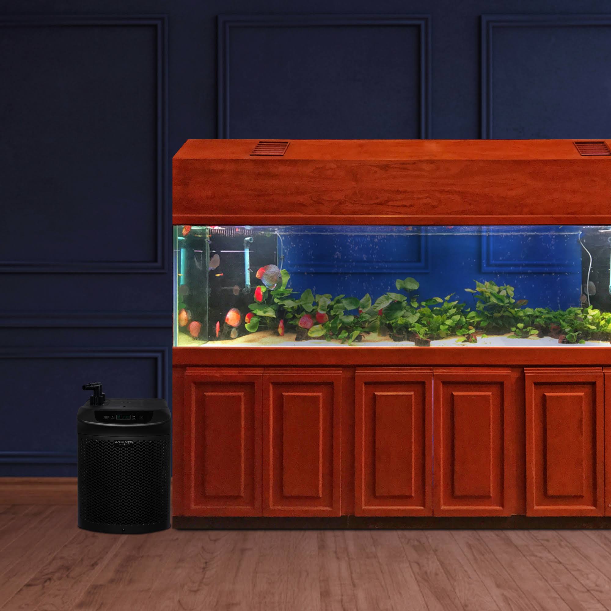 Active Aqua 0.25 HP 396-925 GPH Hydroponic Cooling Water Chiller with Power Boost, Black