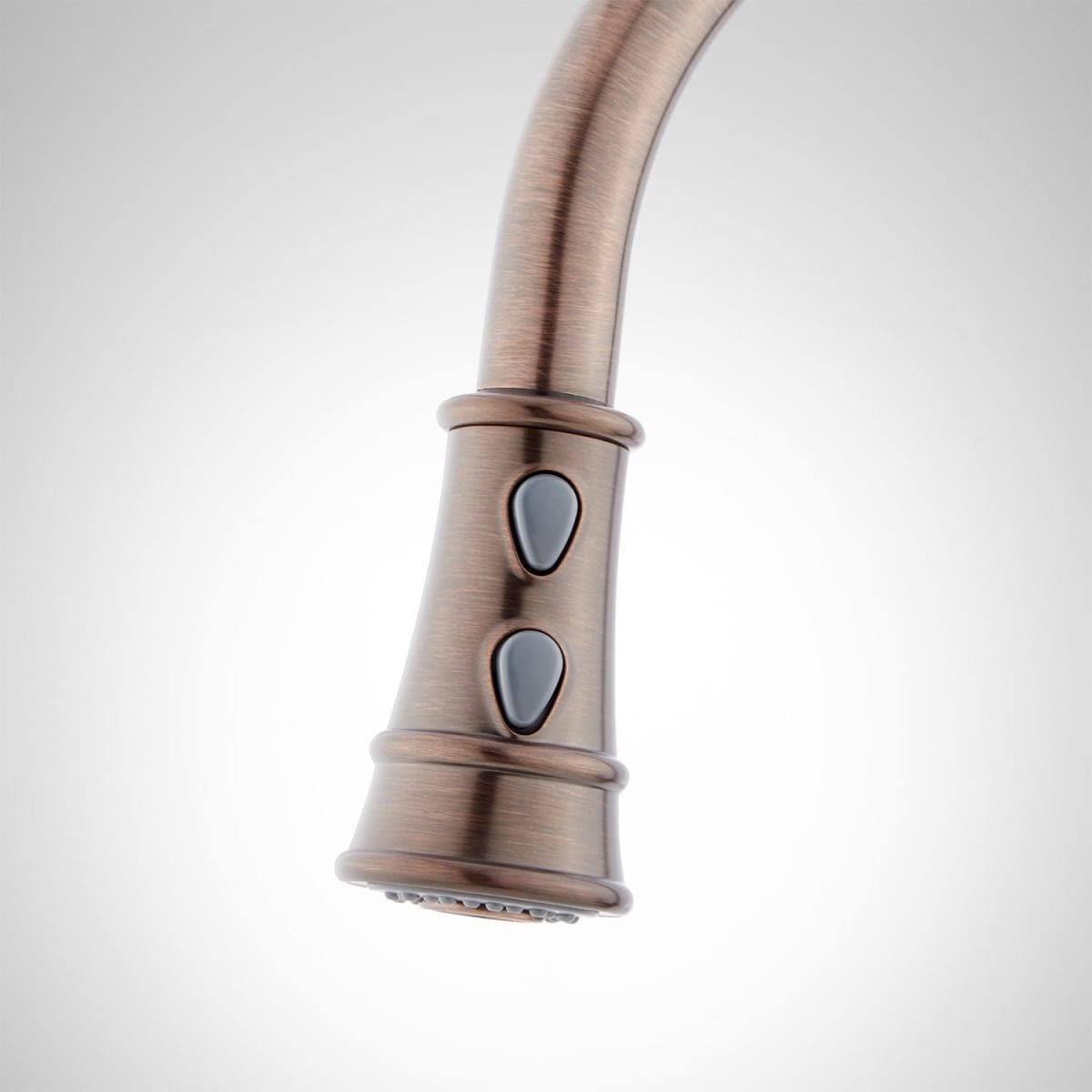 Signature Hardware Amberley Single Handle Pull Down Kitchen Faucet in Oil Rubbed Bronze