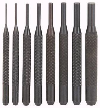 Pittsburgh 8 Piece Pin Punch Set 4 inch Long with Knurled Handle 16 32 5 3 7 1 107430871