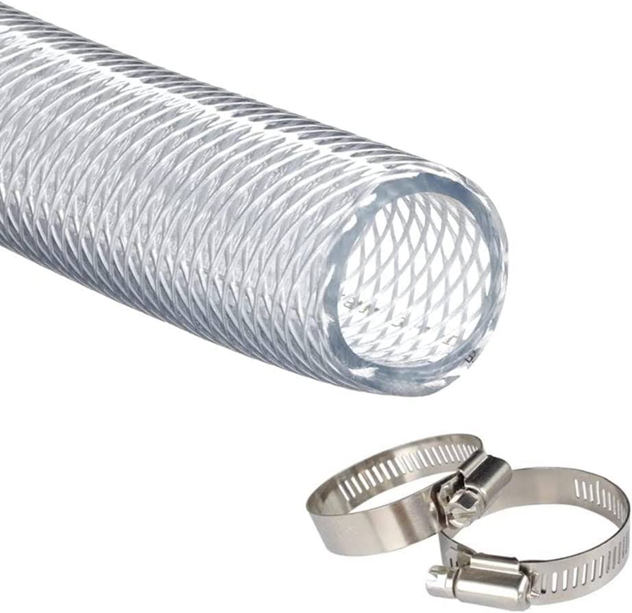 JUNZHIDA High Pressure Braided Clear Flexible PVC Tubing 1/2