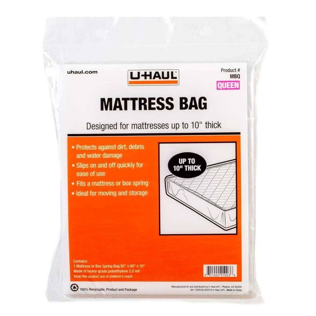 U-Haul- Mattress Bag- Queen Size