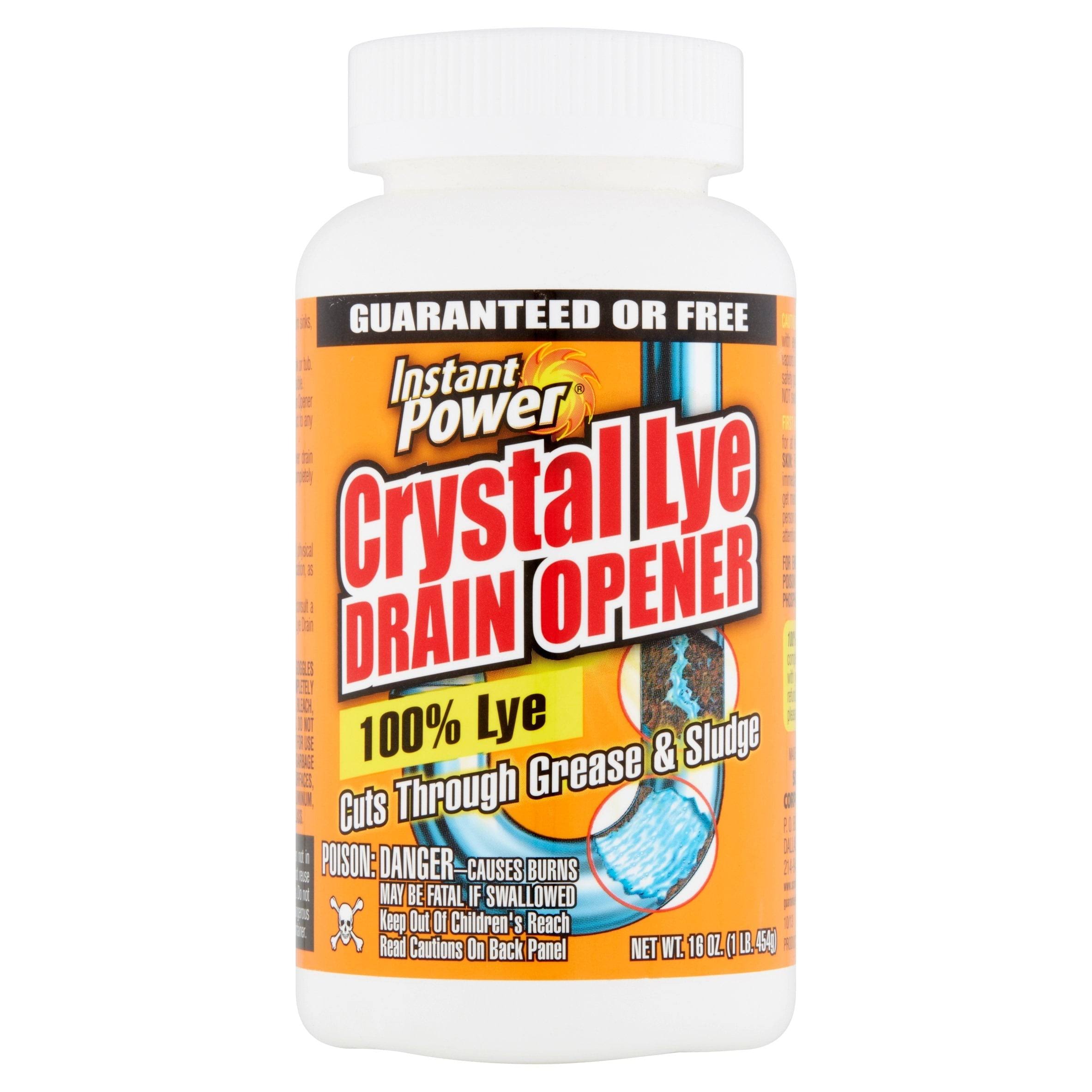 Instant Power Crystal Lye Drain Opener- 16 oz