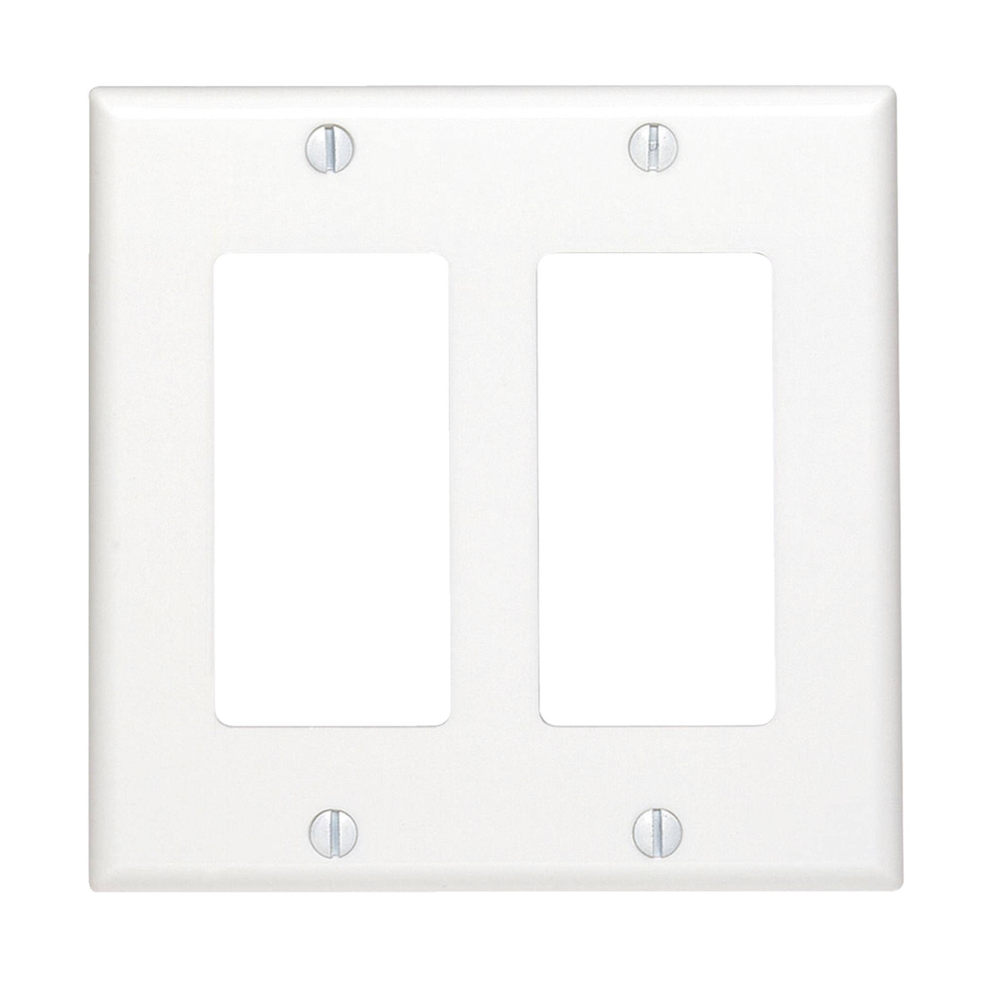 Leviton Decora 2-Gang Wall Plate- White