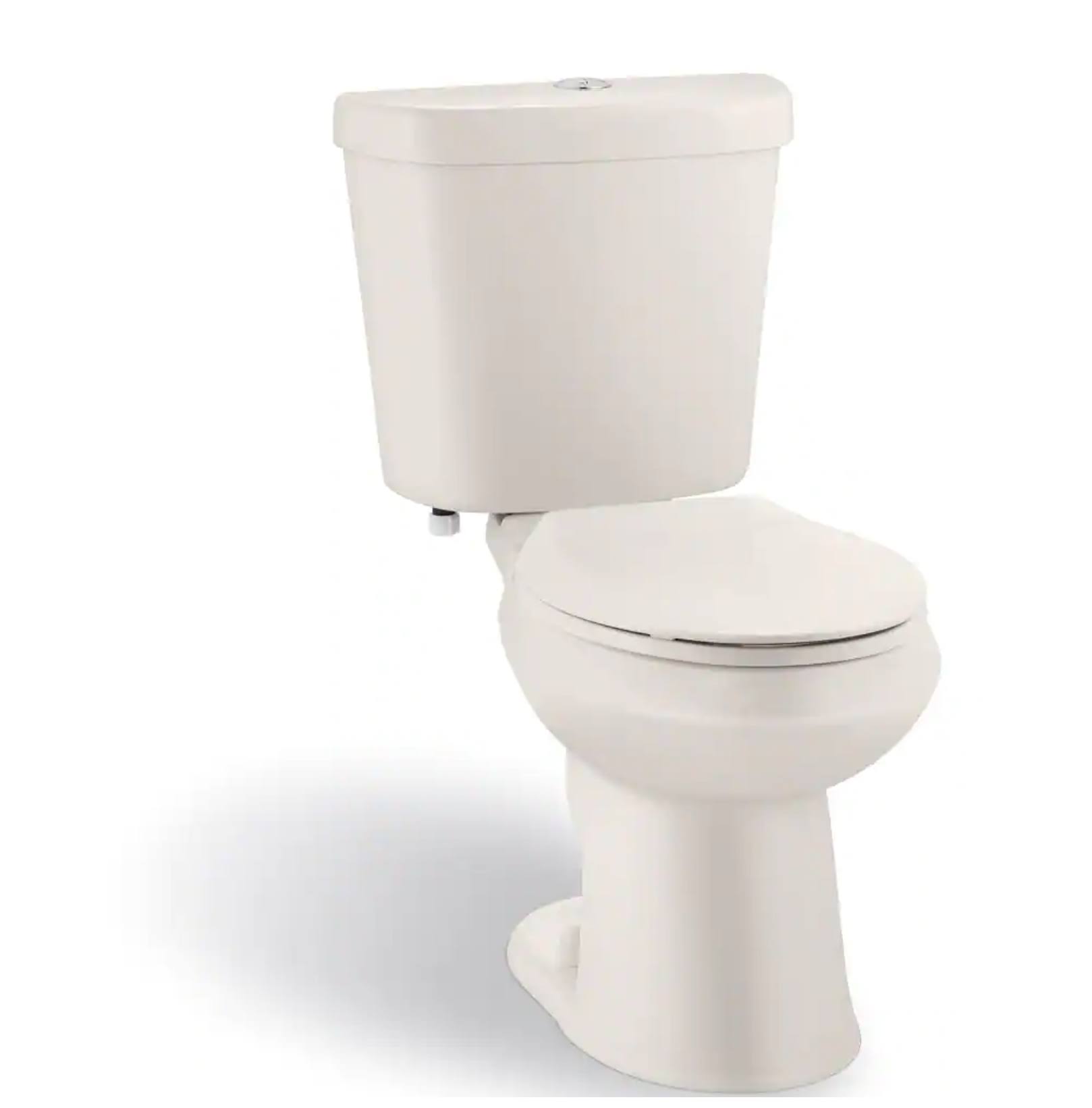 Glacier Bay 2-Piece 1.1 GPF/1.6 GPF High Efficiency Dual Flush Elongated Toilet in Biscuit