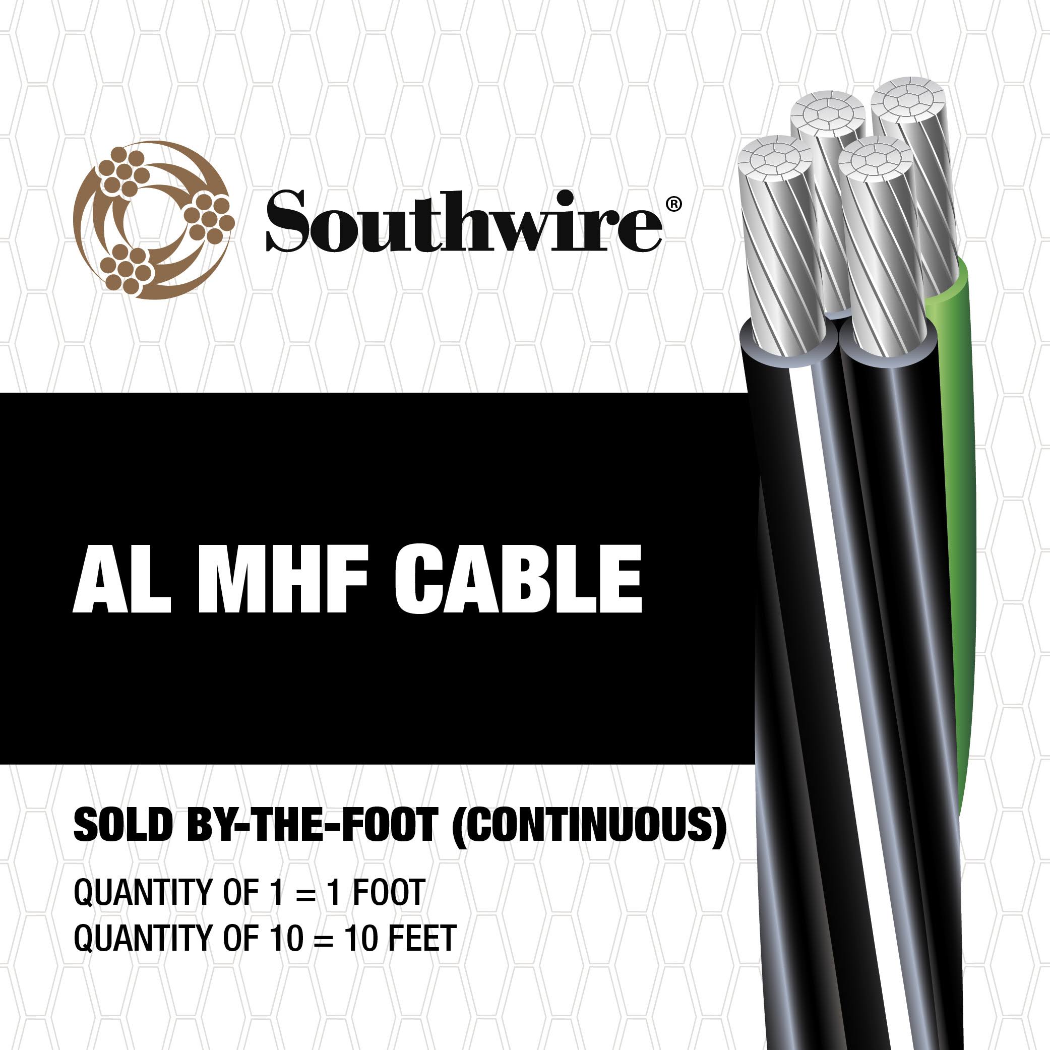 Southwire 500 ft. 2-2-2-4 Black Stranded Al MHF USE-2 Cable