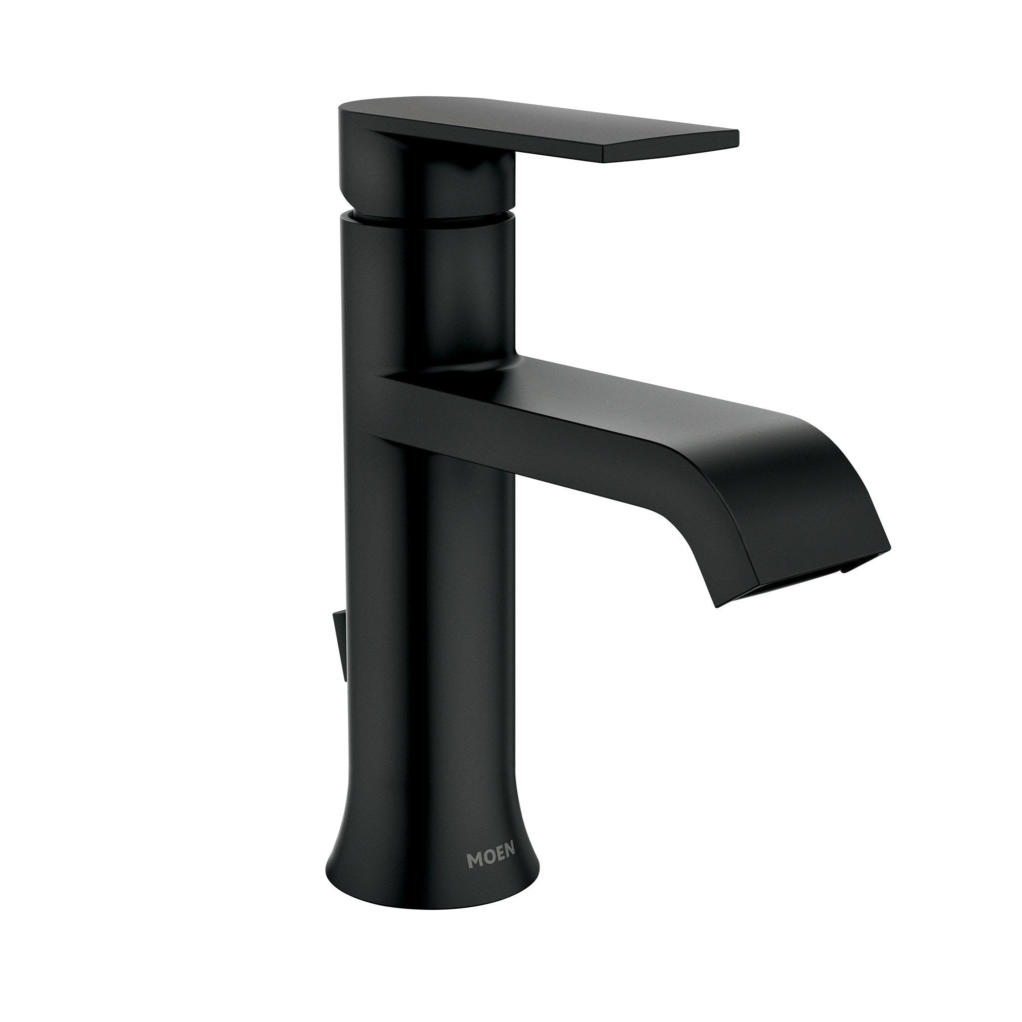 Moen 84760BL Genta Single Hole Single-Handle Bathroom Faucet in Matte Black