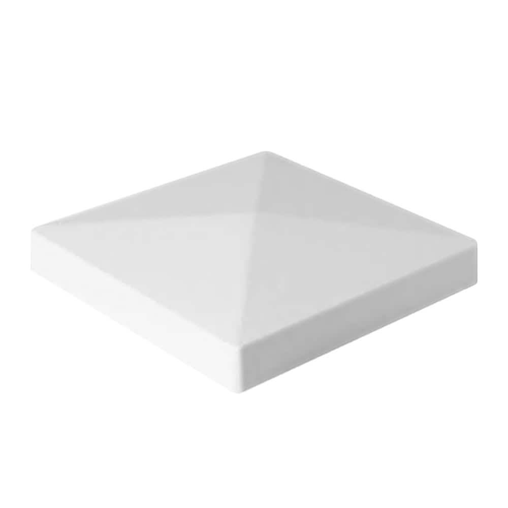 Freedom 73013955 5-in W x 5-in L White Vinyl Fence Post Cap- Fits Common Post Measurement: 5-in x 5-in