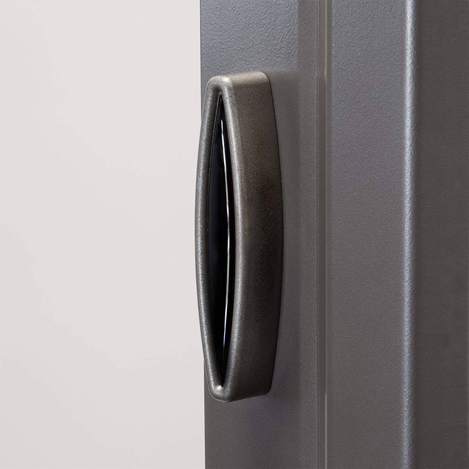 Camper Comfort RV Retractable Rolling Shower Doors | 4 Sizes- 2 Color options | Replacement Shower Door | Woven Mesh Vinyl (48w x 65H, PLATINUM)