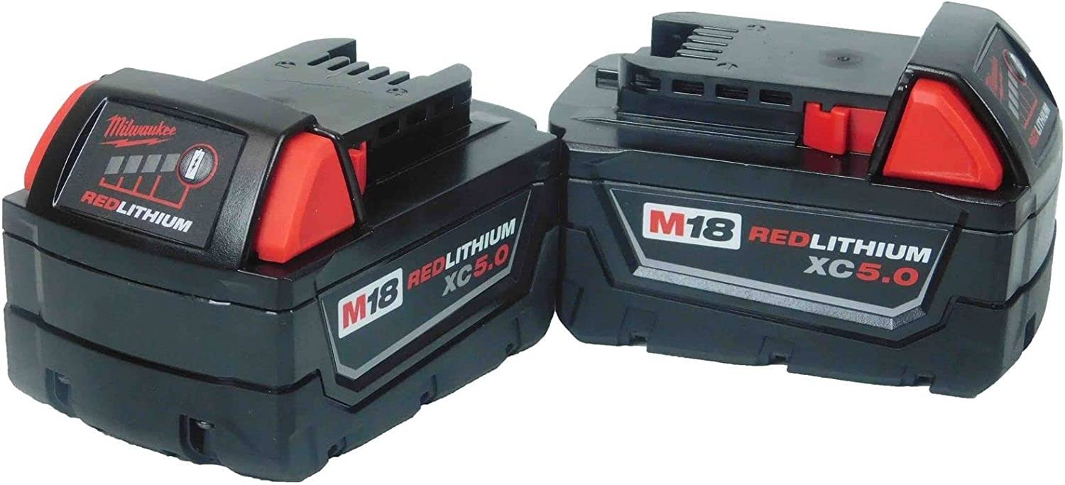 Milwaukee 48-11-1850 M18 18-Volt 5.0 Ah Lithium-Ion XC Extended Capacity Battery Pack