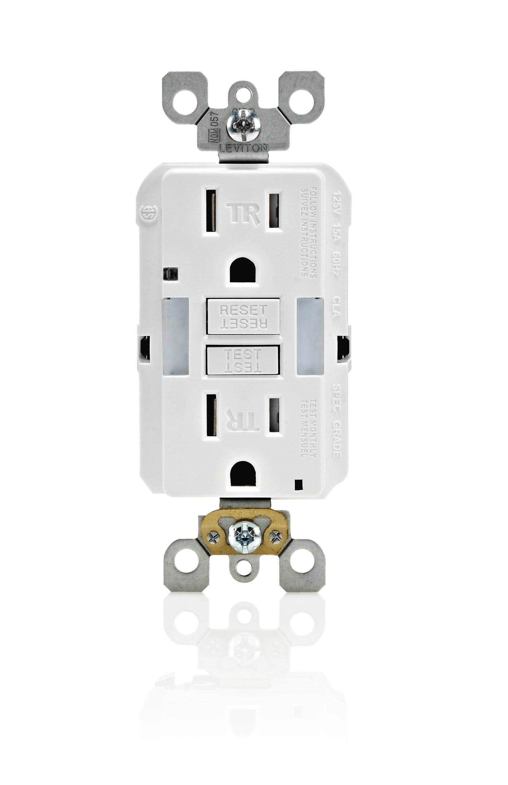 Leviton SmartlockPro GFCI Outlet White, 15