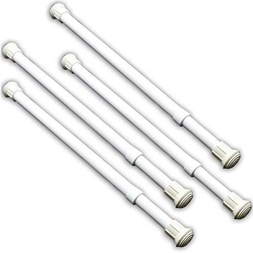 (Set of 4) Window Security Bar Locks Onto Frame- Sturdy Steel Adj 17-29 in