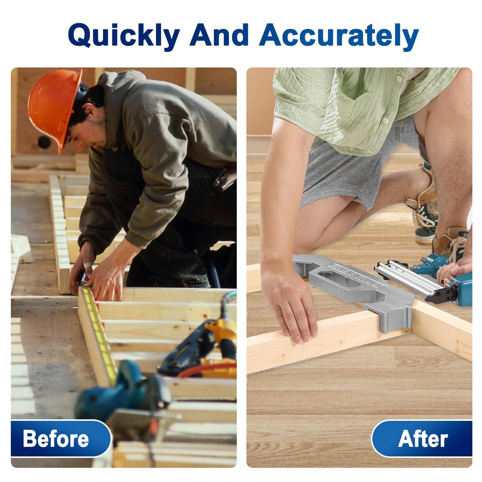 16 inch Framing Tools, Framing Stud Layout Tool, 16'' On-Center Precision Wall Stud Framing Tool, Stud Framing Spacer Tool, 100% Cast Aluminum