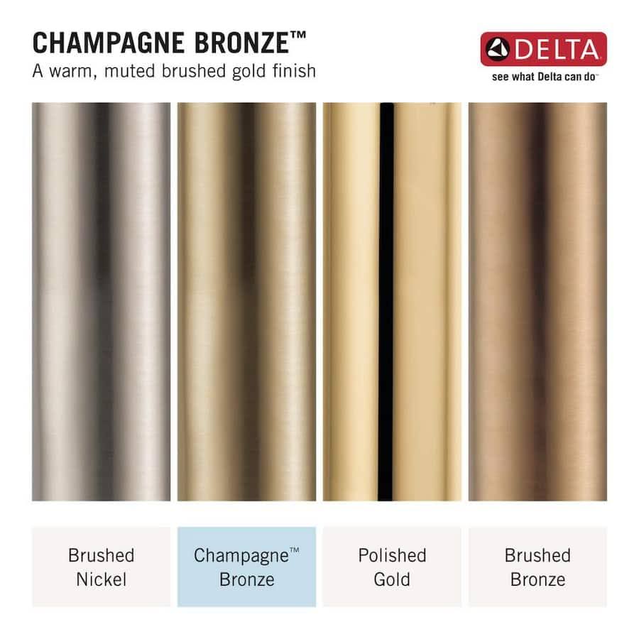 Delta Chamberlain 8 in. Widespread Double Handle Bathroom Faucet in Champagne Bronze