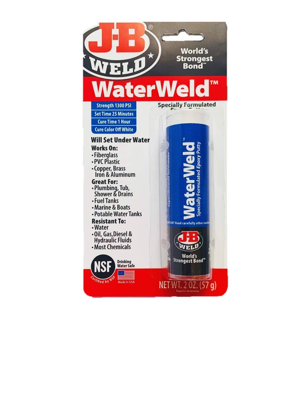 J-B Weld 8277 WaterWeld Epoxy Putty Stick- 2 oz.