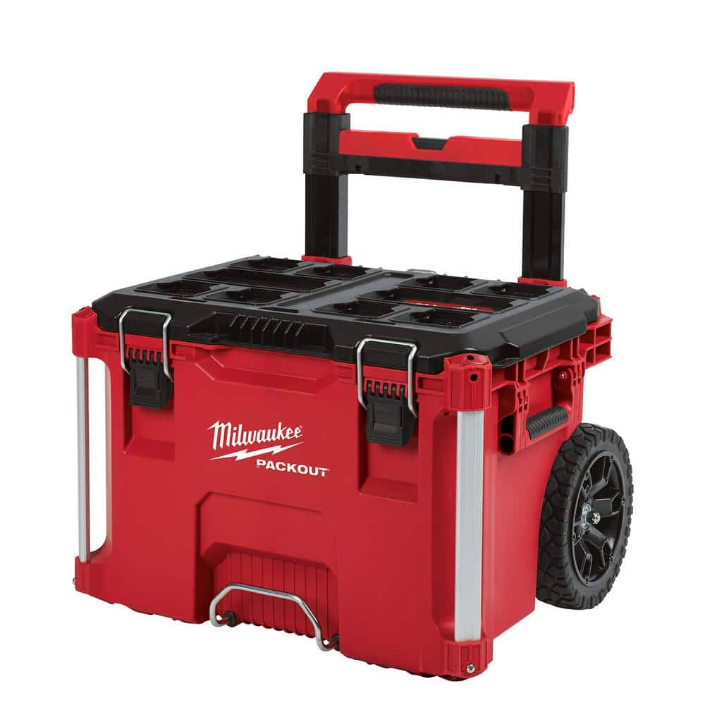 Milwaukee PACKOUT 22 in. Rolling Tool Box and 19 in. Tool Tray, Red