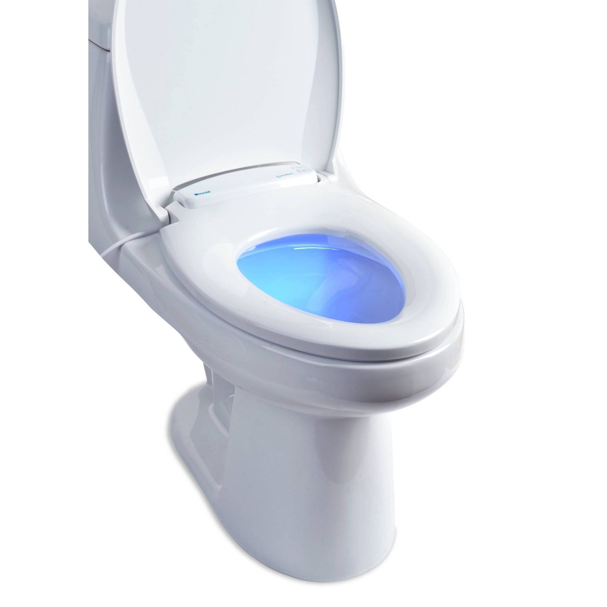 Brondell LumaWarm Heated Elongated White Nightlight Toilet Seat