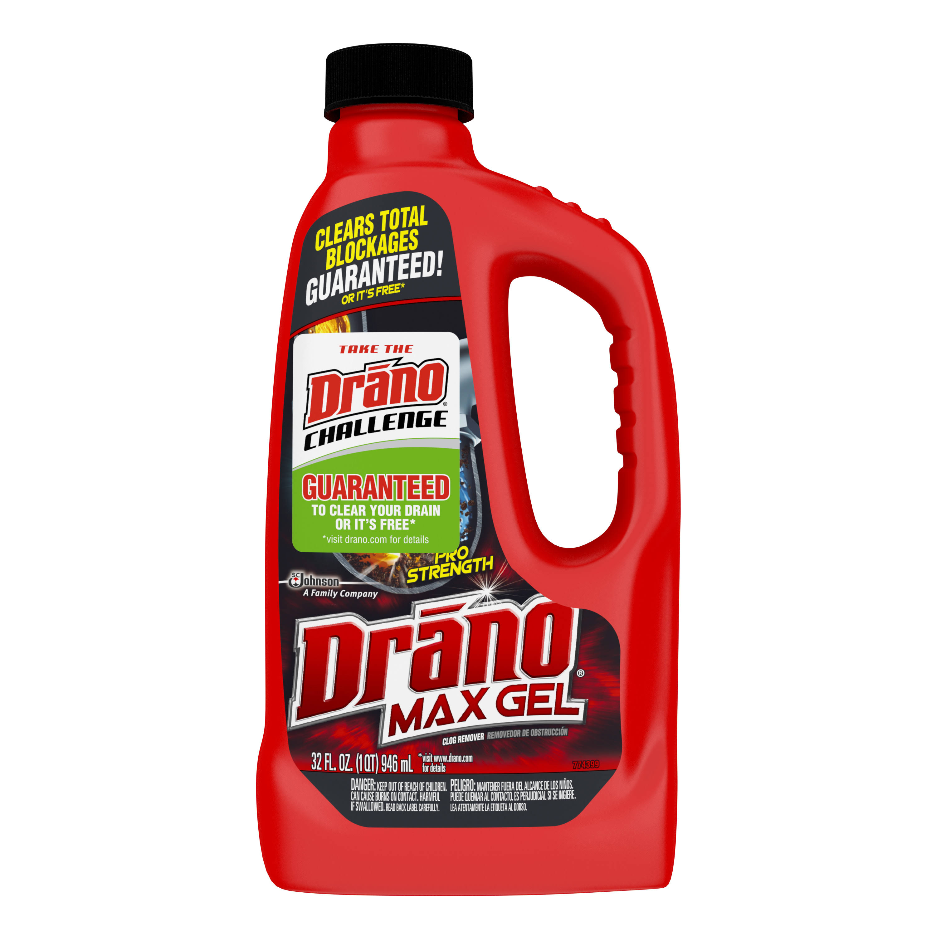 Drano Clog Remover, Max Gel, Pro Strength- 32 fl oz