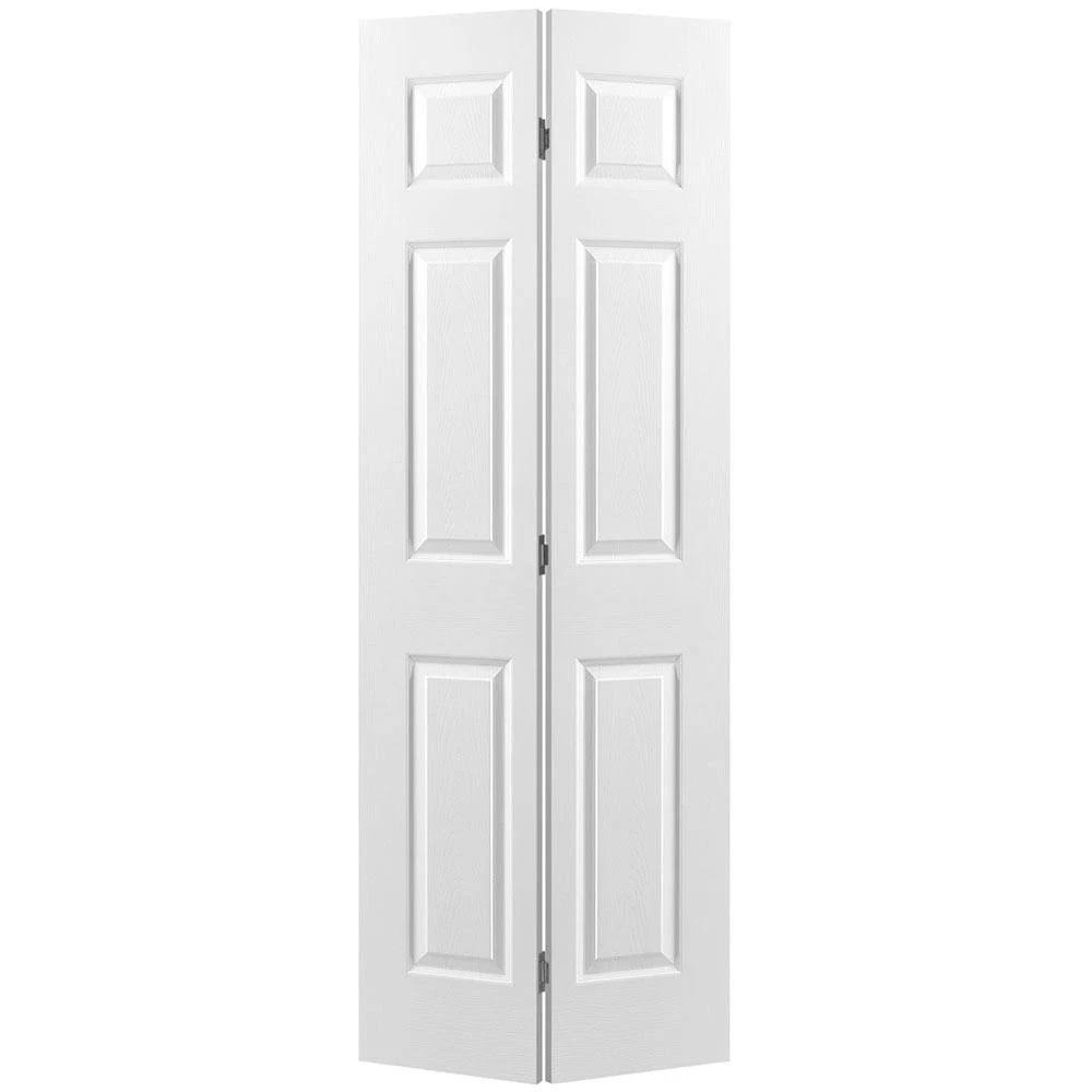 Masonite 24 in. x 80 in. Textured 6-Panel Primed Hollow Core Composite Bi-Fold Interior Door