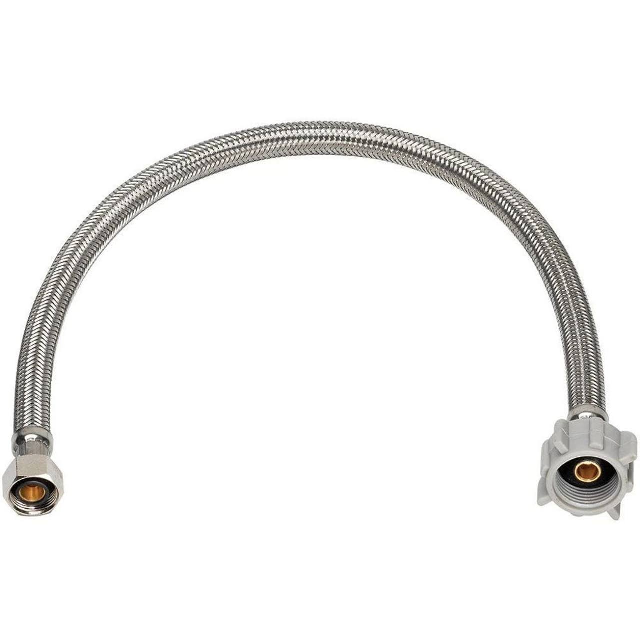 Homewerks Worldwide 7233-20-38-2 Toilet Connector, Stainless Steel, 3/8 Compression x 7/8 Ballcock x 20-in.
