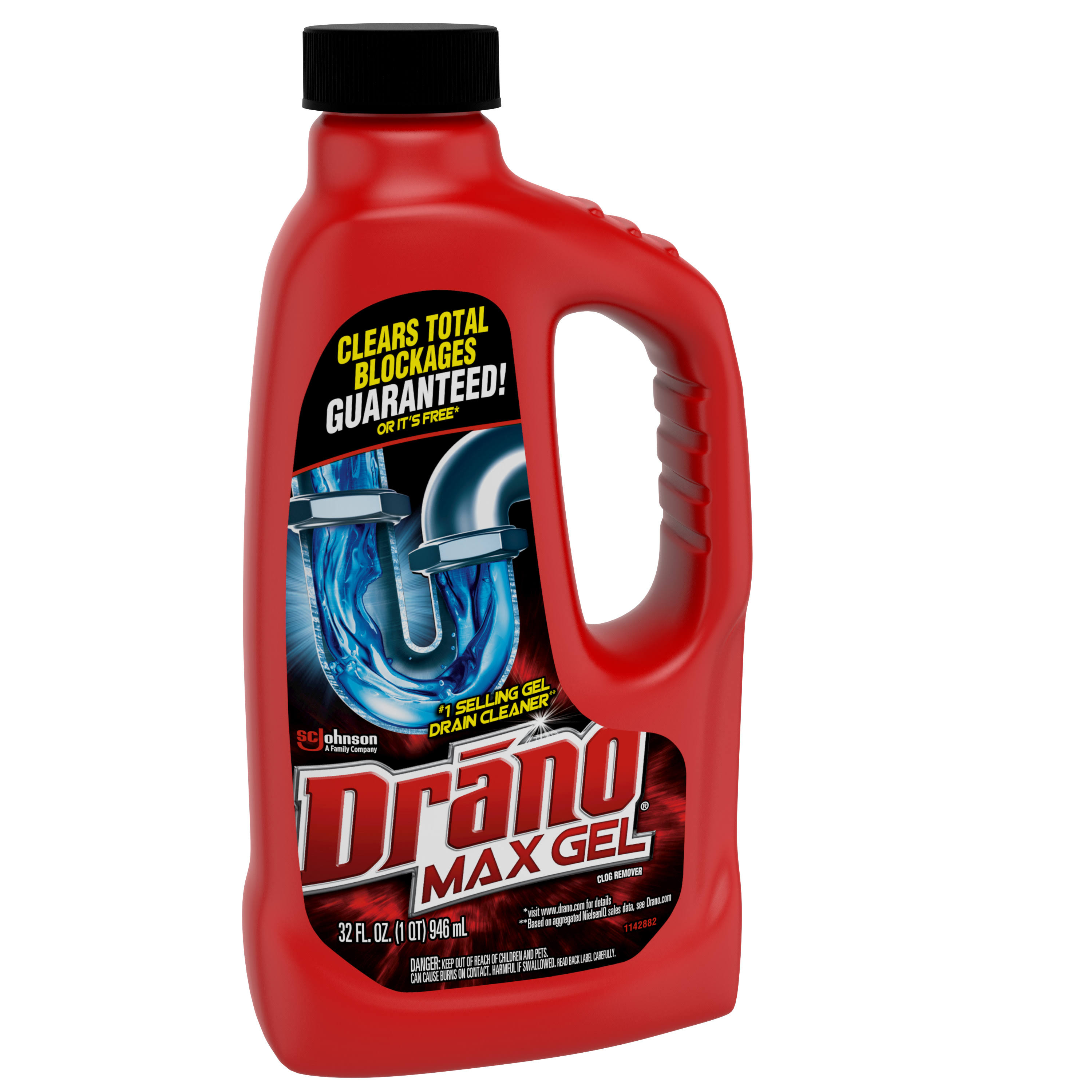 Drano Clog Remover, Max Gel, Pro Strength- 32 fl oz