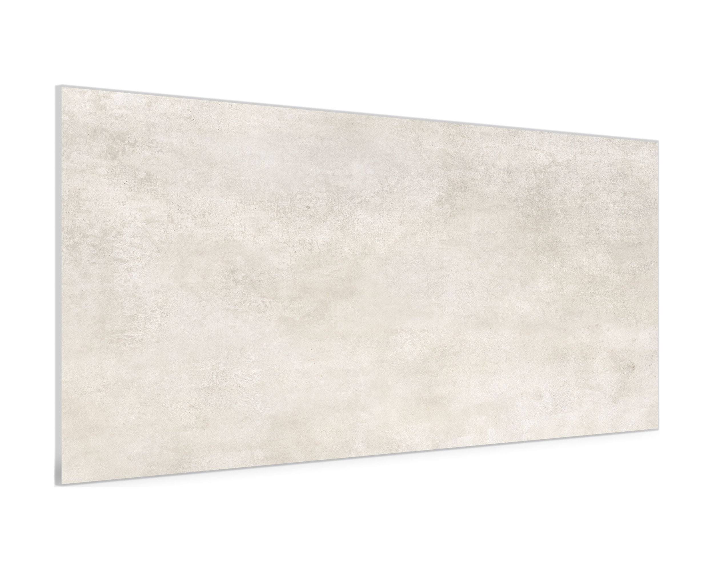 Innovera Decor by Palram 15.7 in.x24.4 in. Tongue & Groove Decorative PVC Bathroom and Shower Wall Tiles in Rustic Concrete, Light Gray (8-Piece)