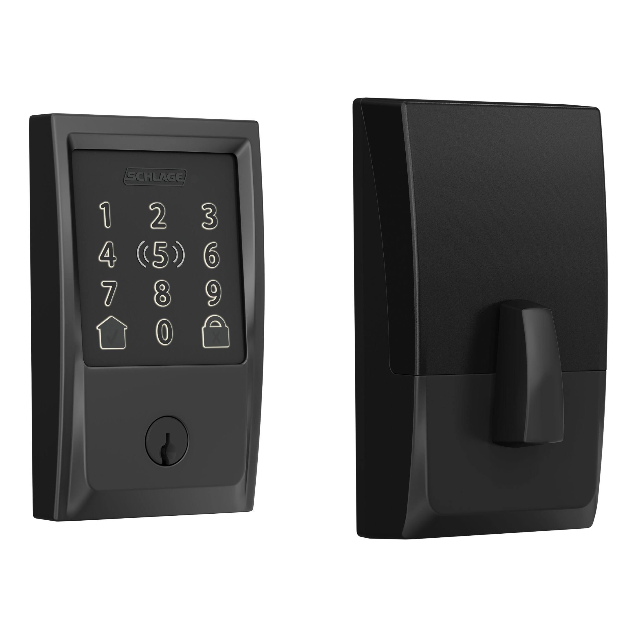 Schlage Be499cen622 Encode Plus Smart WiFi Century Trim Deadbolt, Matte Black