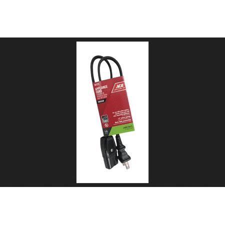 Ace 18/2 HPN 125 V 2 ft. L Appliance Cord