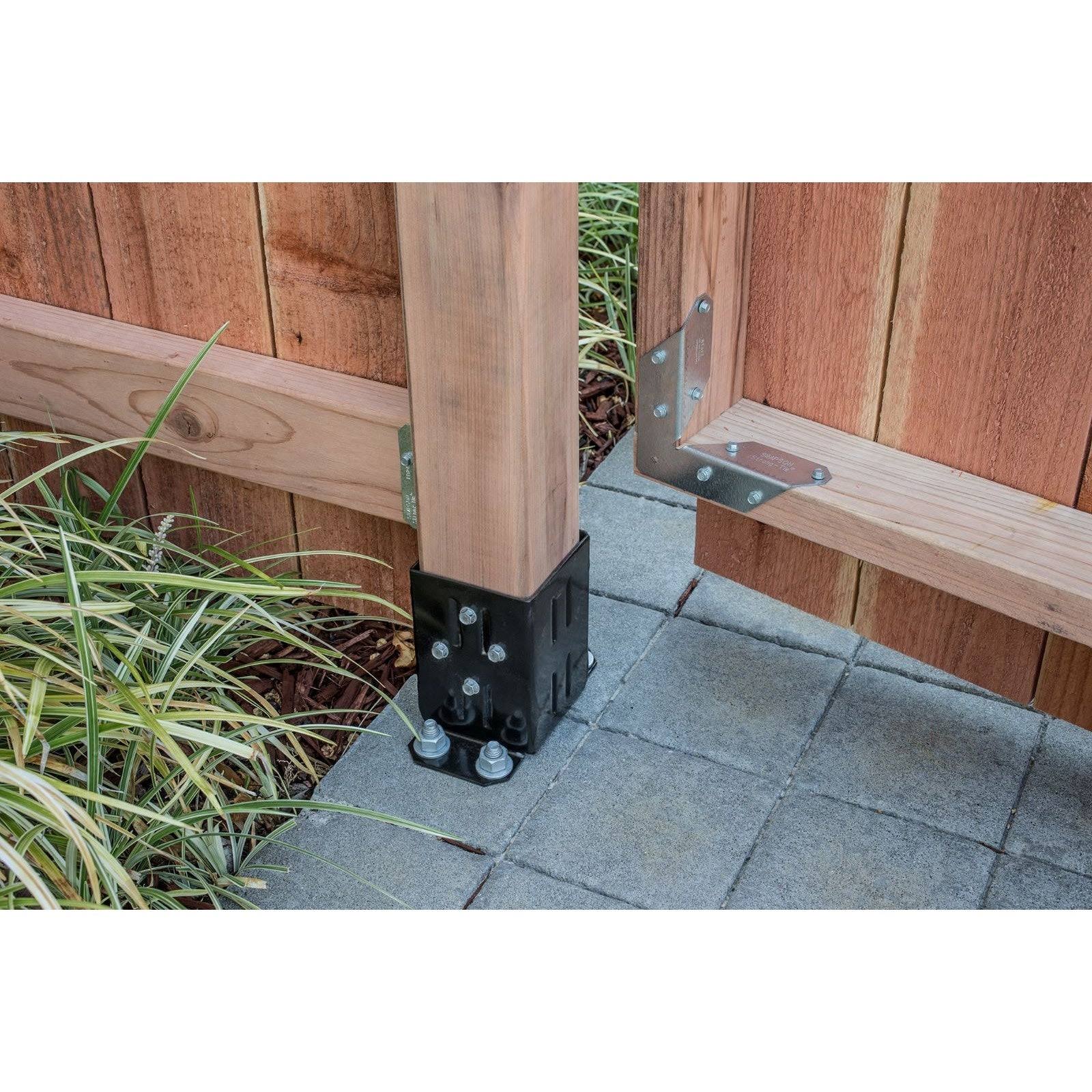 Simpson Strong Tie FPBB44 Fence Post Base, Black