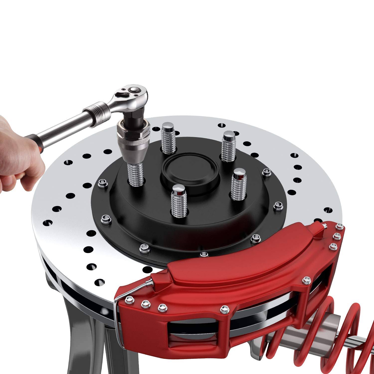 DEWILL Broken Bolt Remover, Stud Extractor Tool to Locks and Removes 1/4-Inch to 1/2-Inch Rounded Studs, Hexagonal Flat- Suitable for Rust, Painted