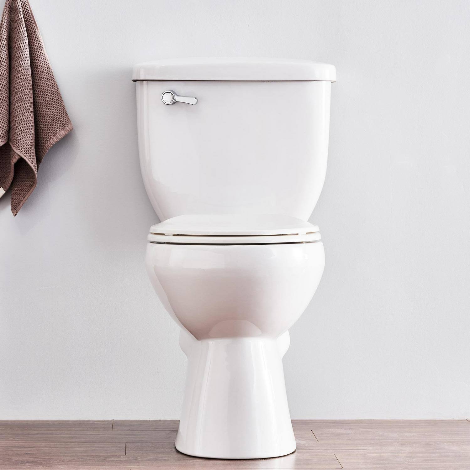 evekare Night Glow (Green Glow) Soft Close Round Toilet Seat in White