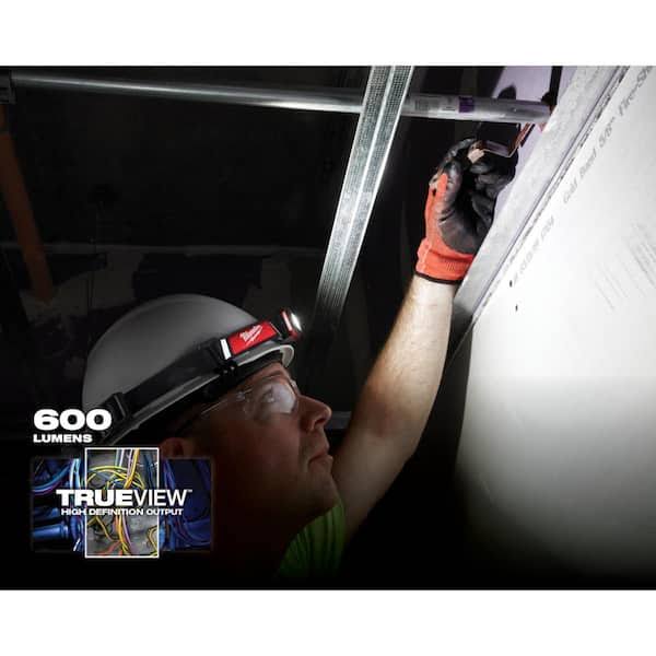 600 Lumens LED REDLITHIUM USB Low-Profile Hard Hat Headlamp & 550 Lume