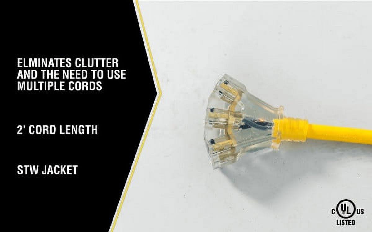 Cord Power Block 2' 12/3