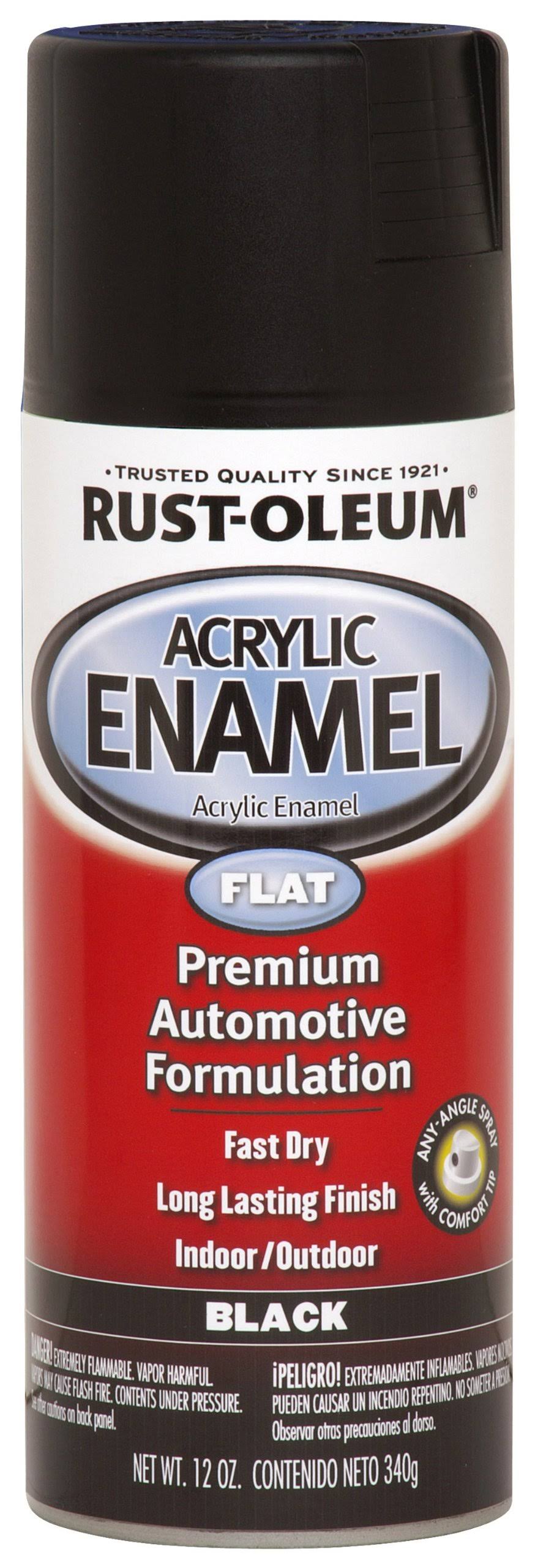 Rust-Oleum Automotive 248647 12-Ounce Acrylic Enamel Spray Black Flat