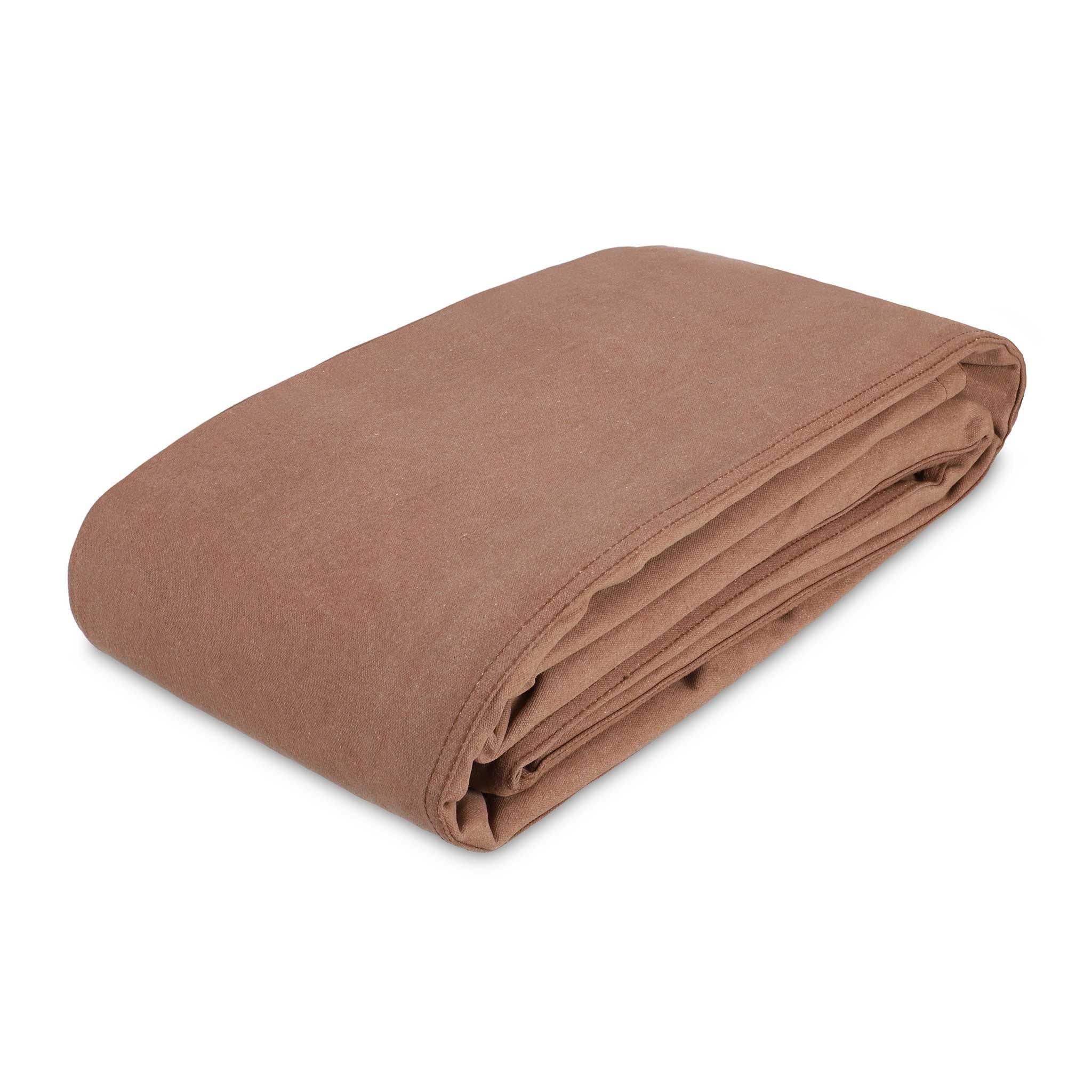 White Duck 18 oz. Canvas Tarpaulin Brown 6x8