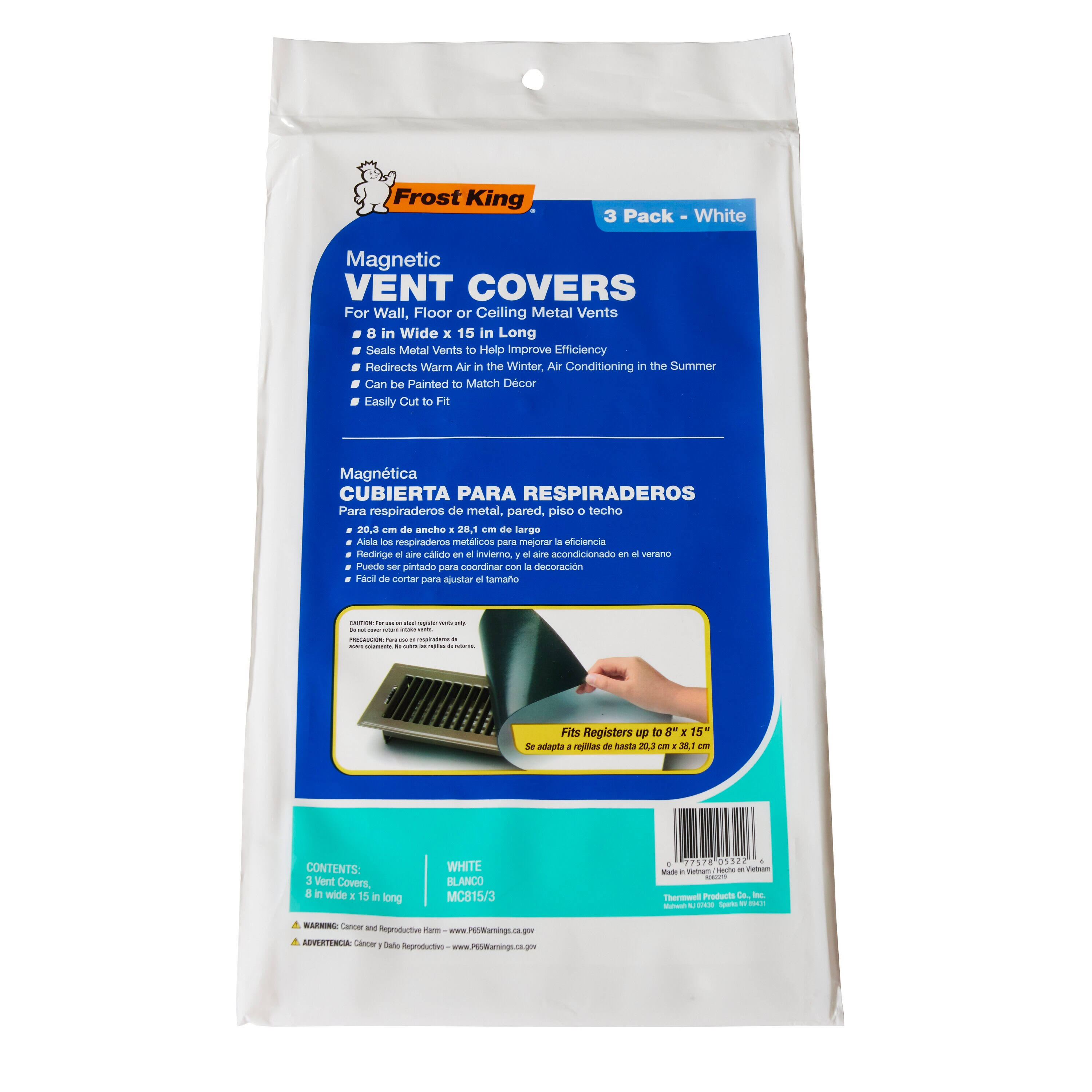 Thermwell  Magnetic Register and Vent Cover, 8