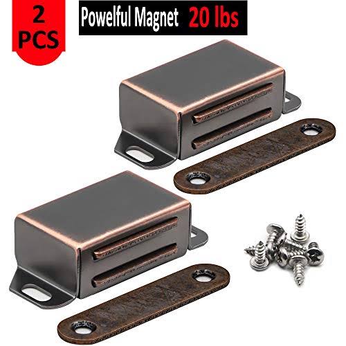 kaileyouxiangongsi 20 lbs Magnetic Door Catch, Heavy Duty Latch for Cabinets Shutter Closet Furniture Door, Stainless Steel Cabinet Catch, Oil