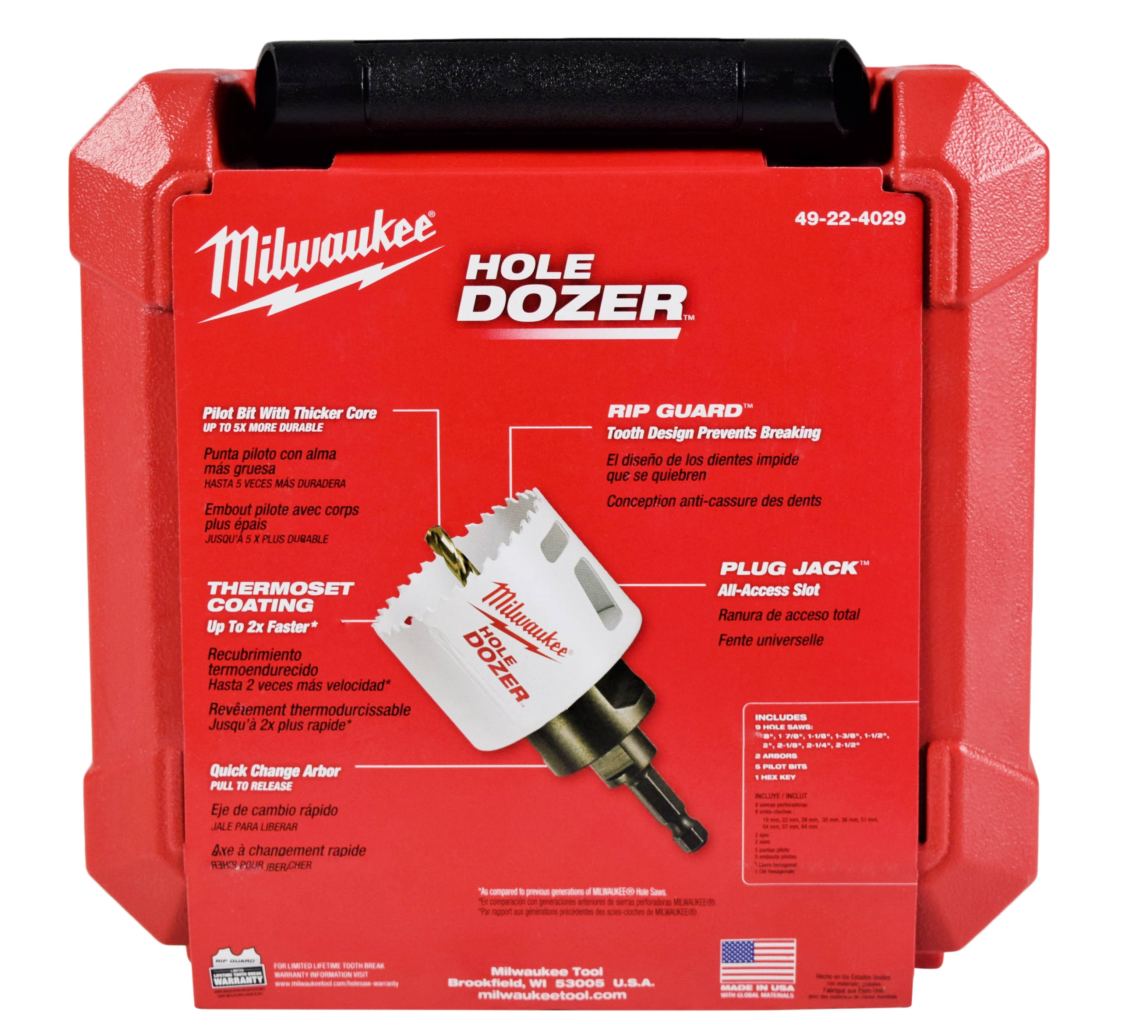 Milwaukee 49-22-4029 17-Piece Hole Dozer Bi-Metal Hole Saw Kit