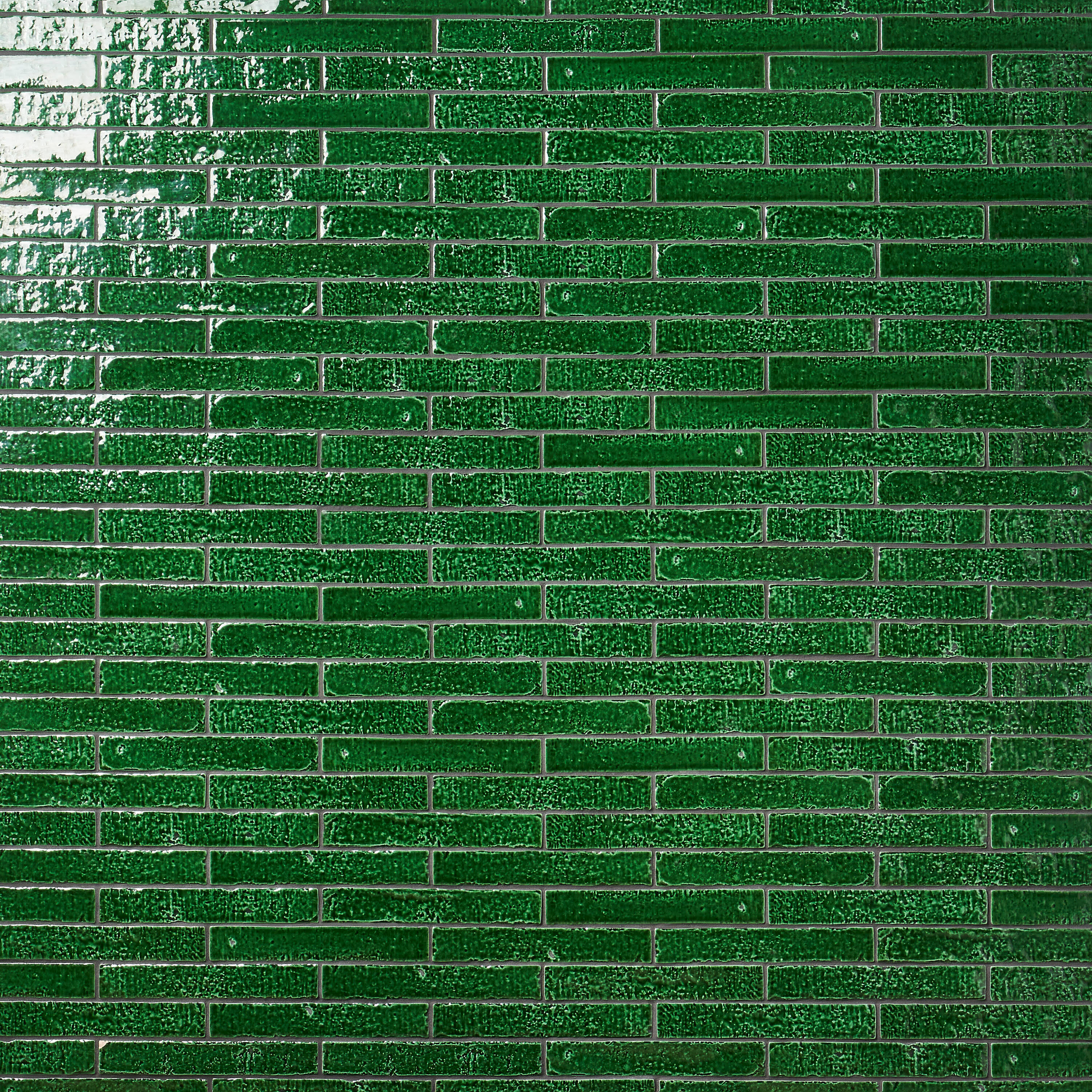Ivy Hill Tile Virtuo Emerald Green 1.45 in. x 9.21 in. Polished Crackled Ceramic Subway Wall Tile (4.65 Sq. ft./Case)