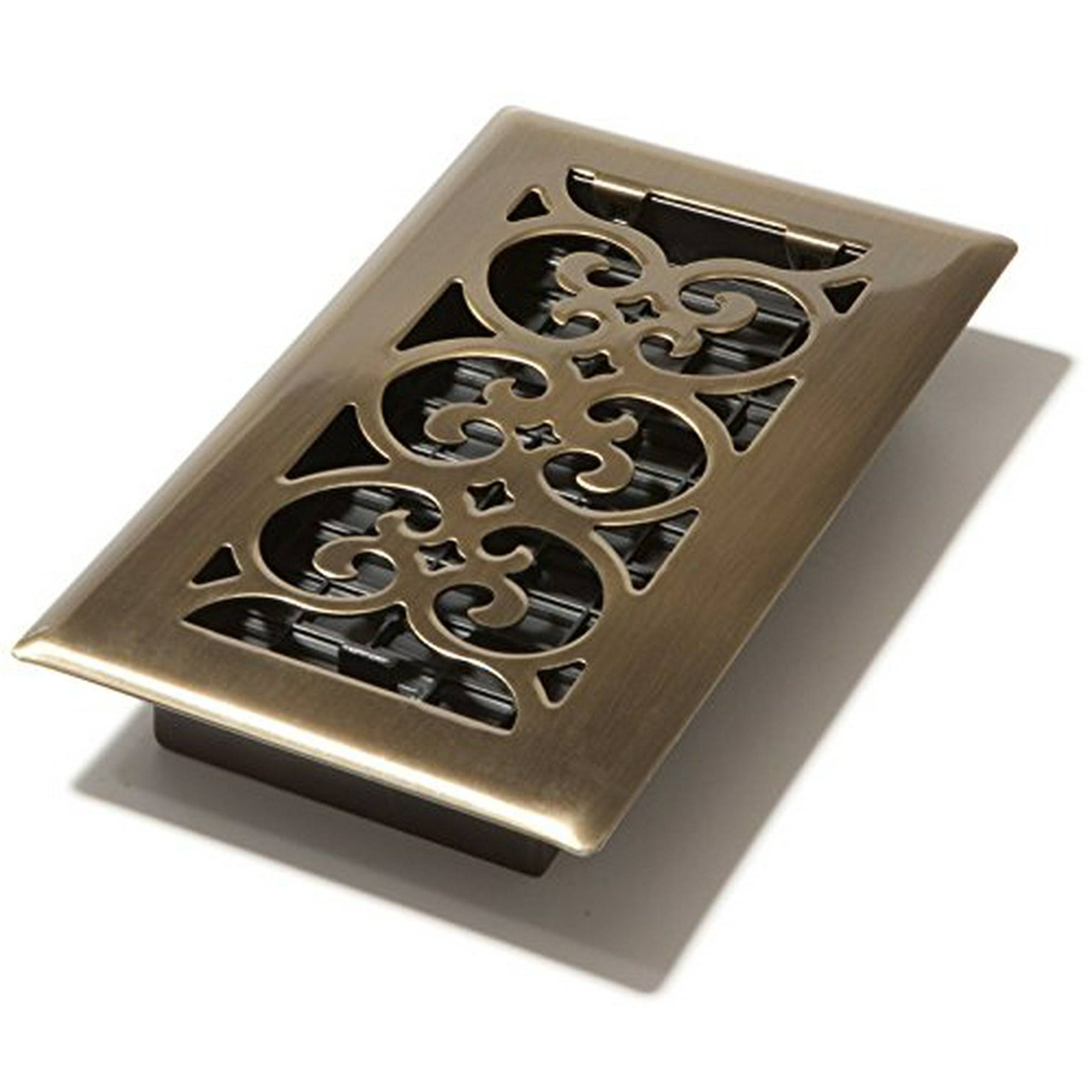Decor Grates SPH408-A Floor Register 4x8 Antique Brass