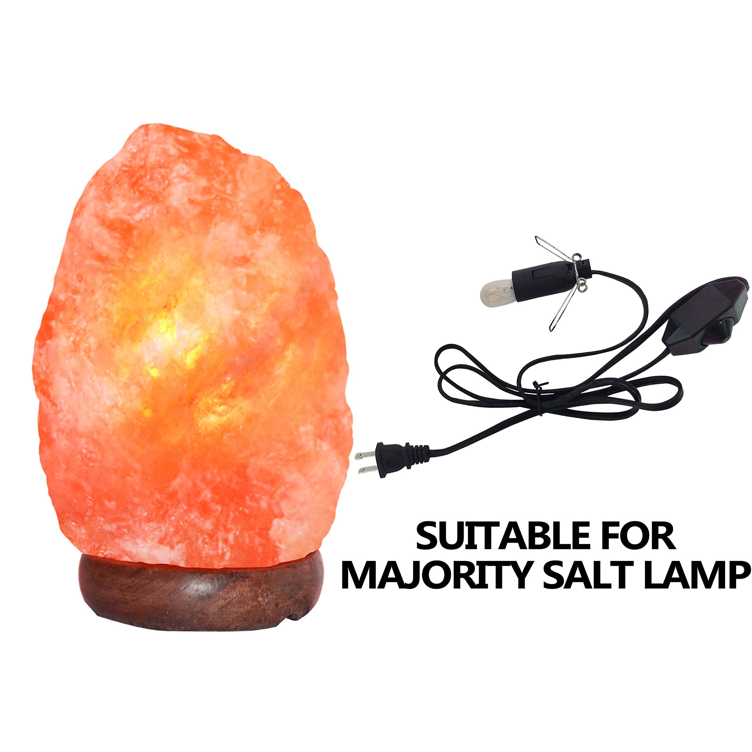 Haraqi Himalayan Salt Lamp Cord and Bulb with Dimmer Switch- 6 ft