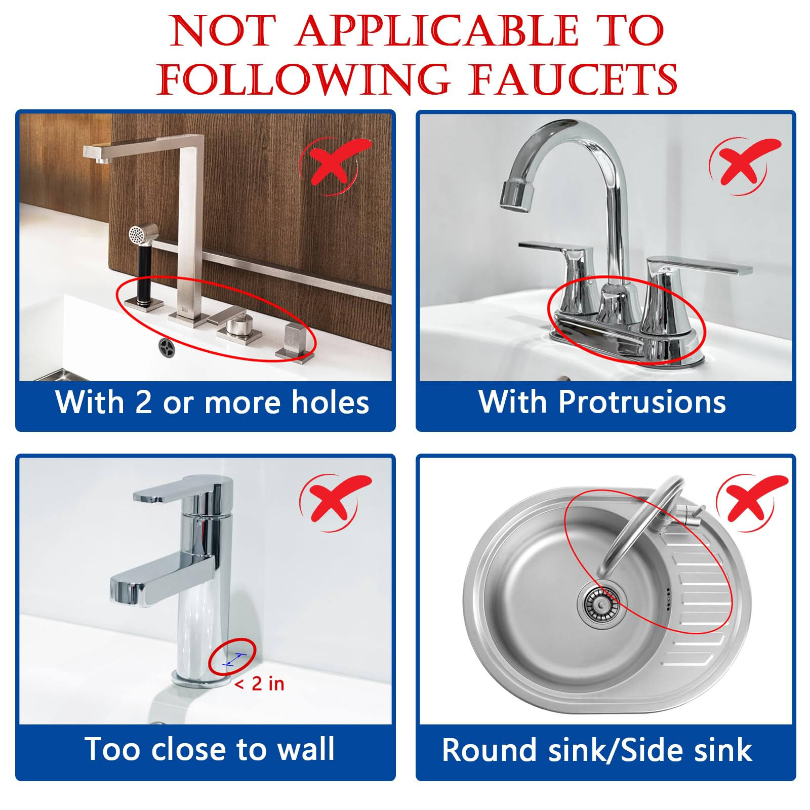 Meiliweser Silicone Sink Splash Guard Gen 2- Slope Upgraded Faucet Mat, 15