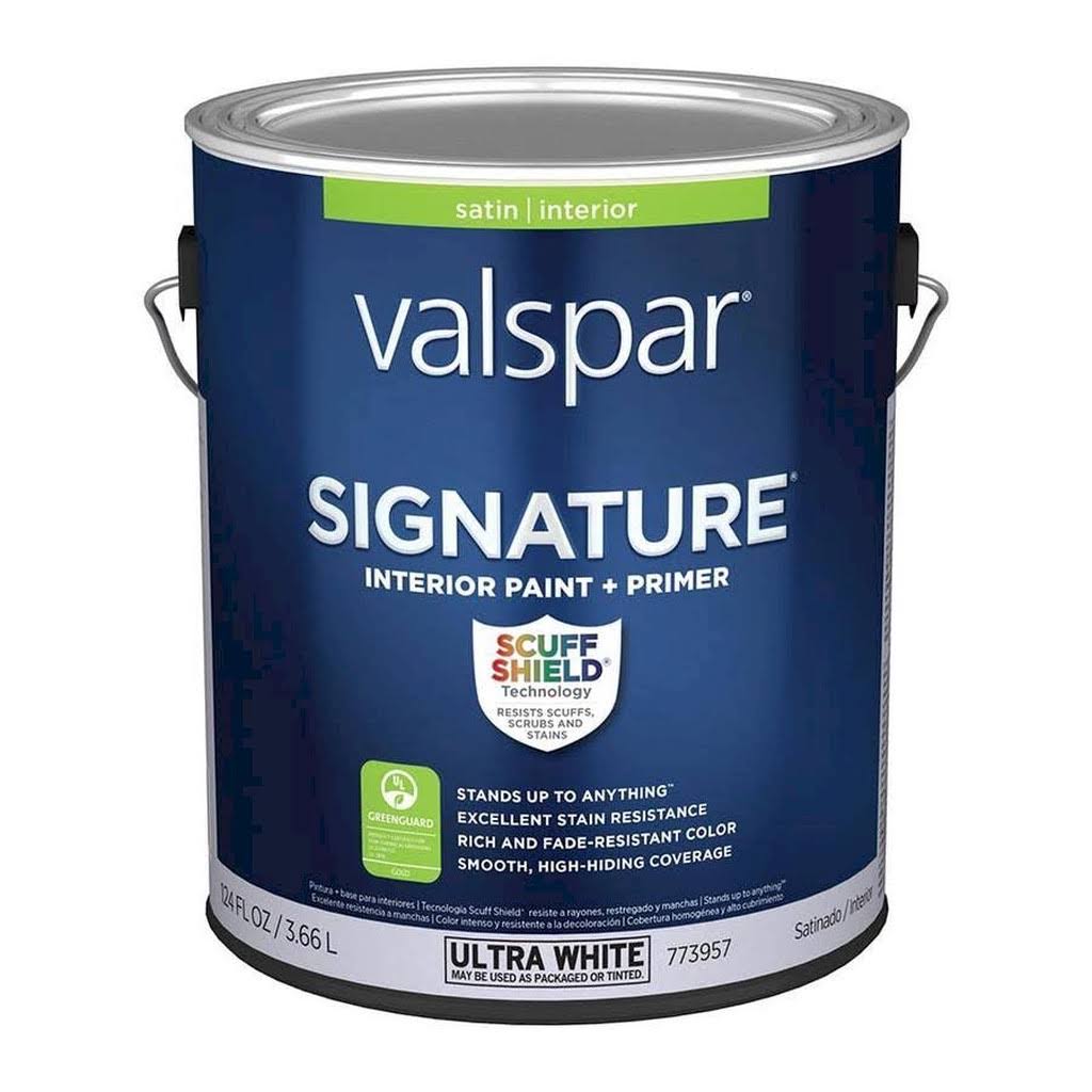 Valspar Signature Satin Ultra White Tintable Interior Paint (1-Gallon) | 007.0773957.007