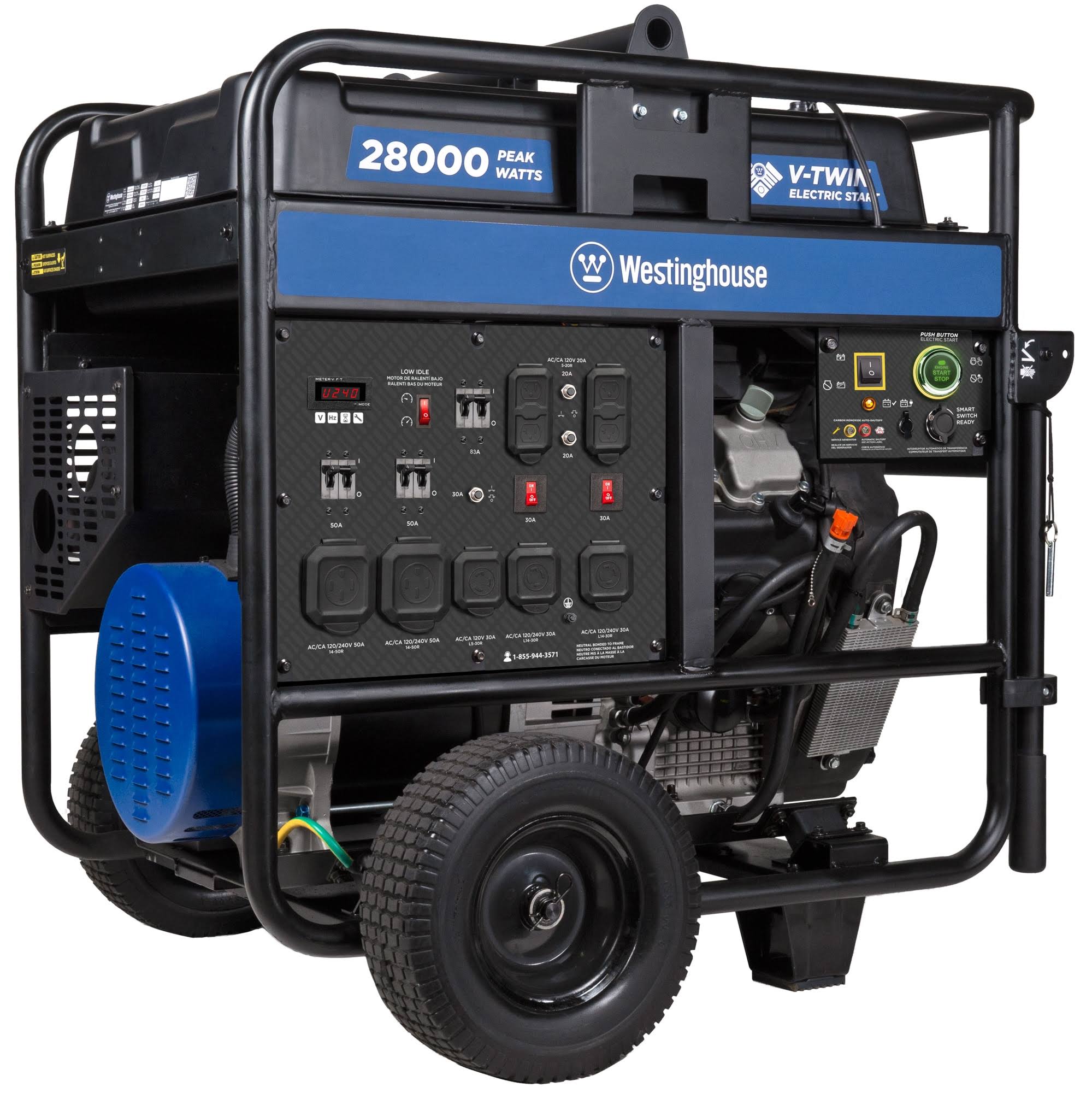 Westinghouse 28,000 Peak Watt Home Backup Portable Generator, Remote Electric Start with Co Sensor